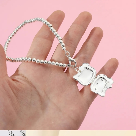 New 925 stamped Hello kitty Locket and Bracelet set - Picture 5 of 16